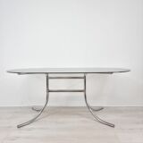 Table en verre fumé 1970