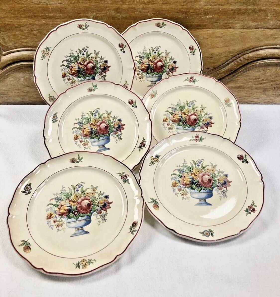 6 old dessert plates Floralia Villeroy & Boch model