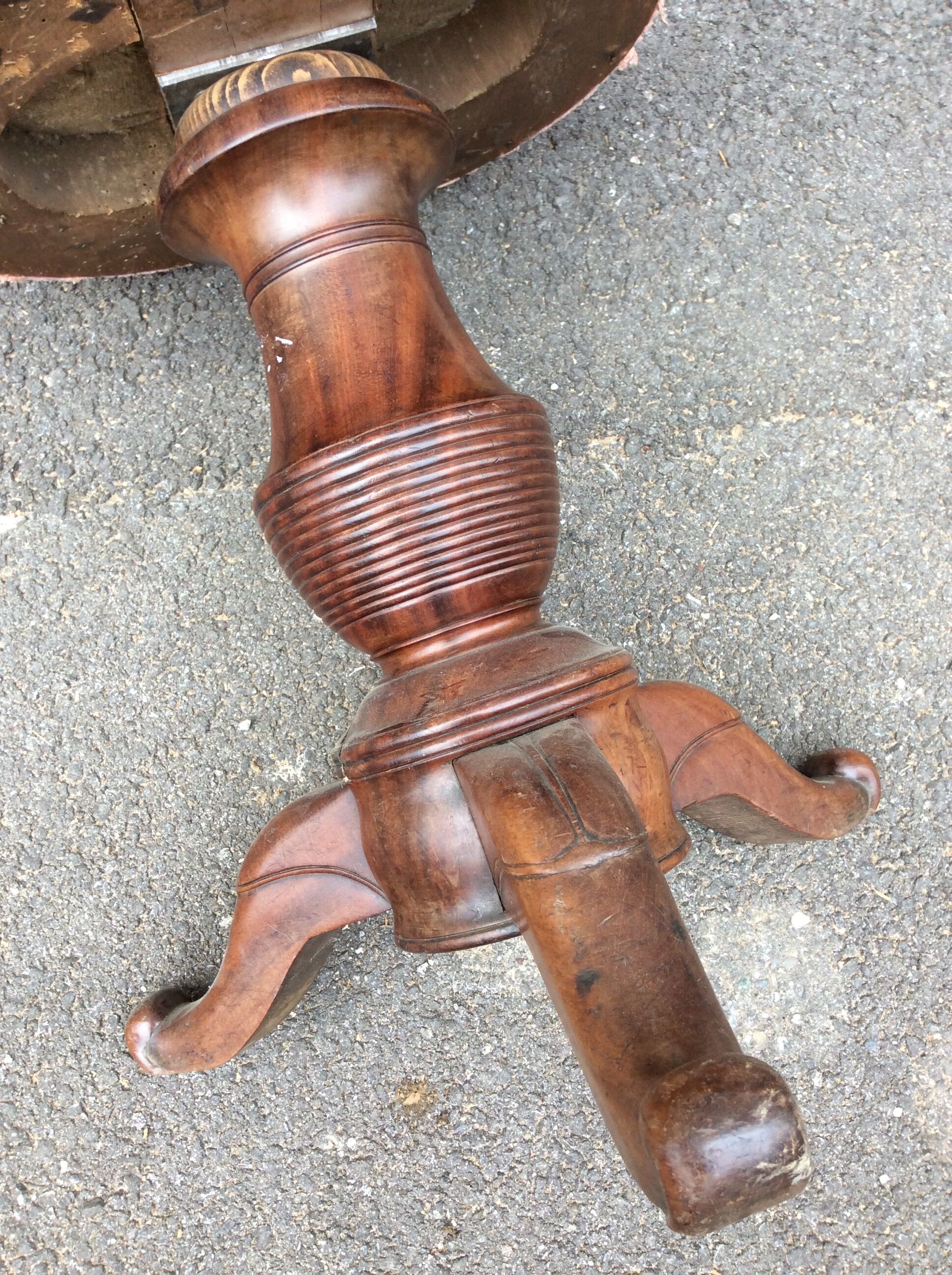 Mahogany piano stool 1920