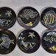 Set of 6 vintage plates with fish decoration after Robert Picault, 1960, 24 cm
