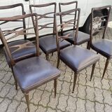 6 chairs meclchiorre bega for ponti circa 60s