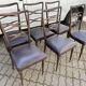 6 chaises meclchiorre bega pour ponti circa 60s