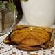 Vintage amber glass ashtray
