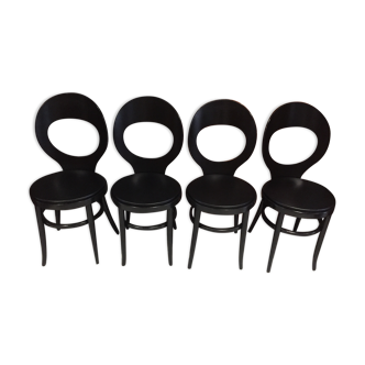 Suite of 4 baumann chairs, "seagull" model