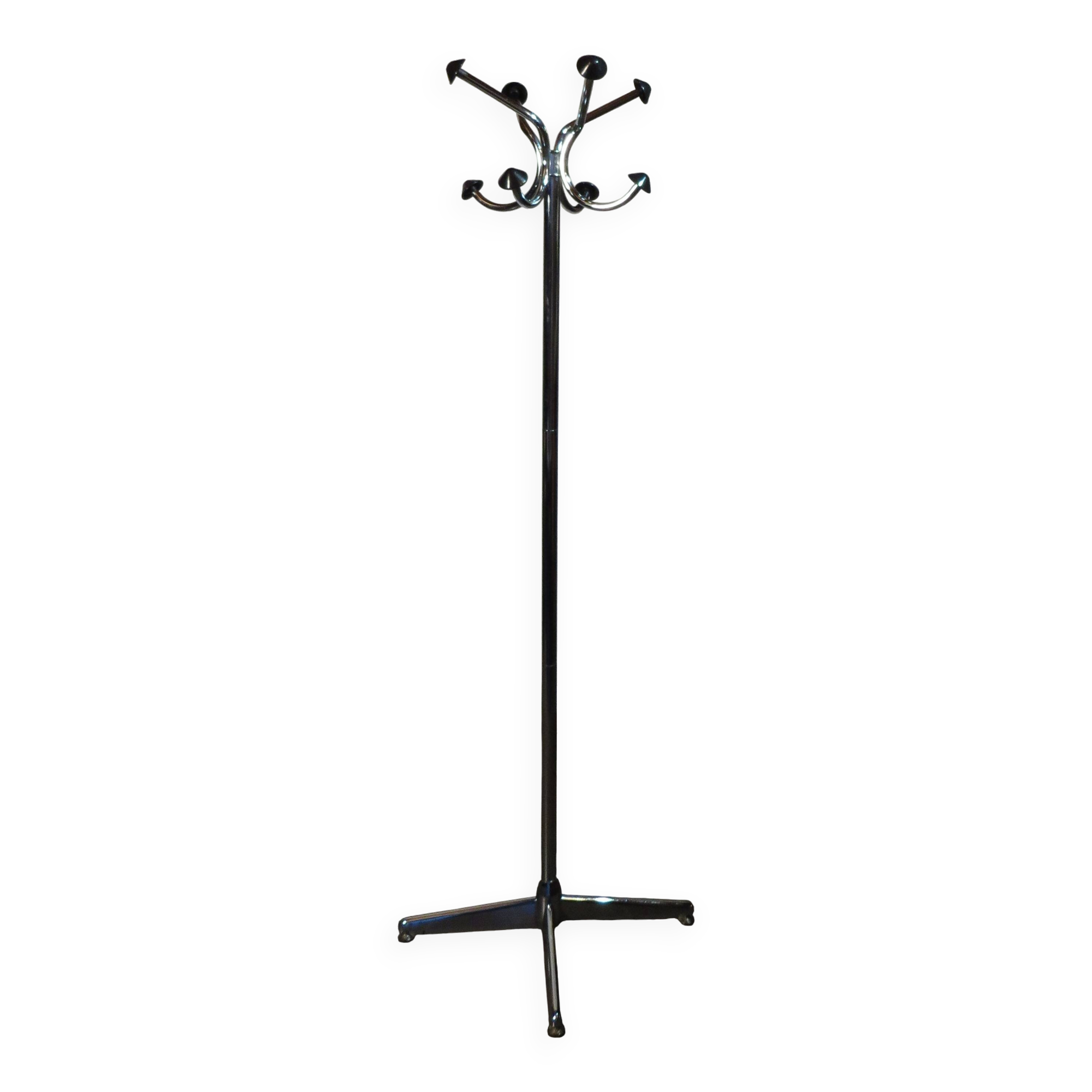 70's chrome parrot coat rack