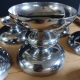 7 coupes à glace anciennes en inox