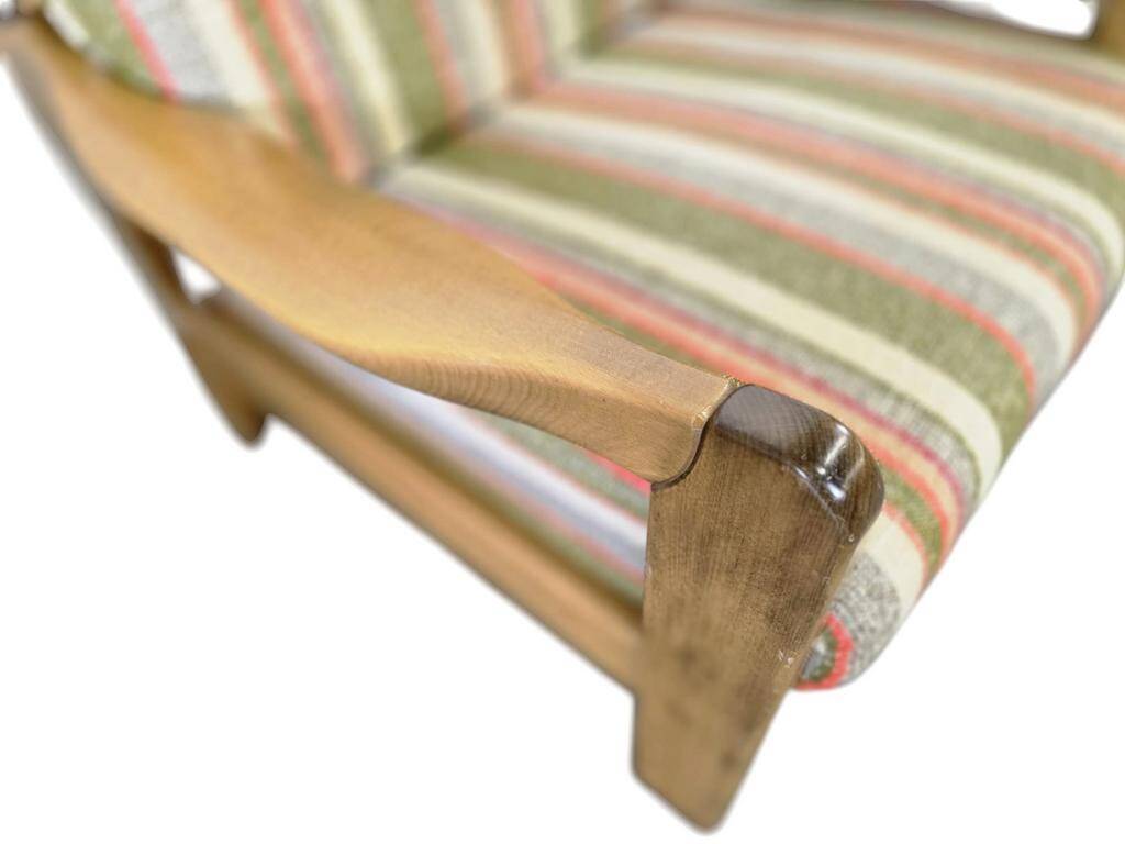 Set of 2 vintage wooden armchairs / chairs / seats