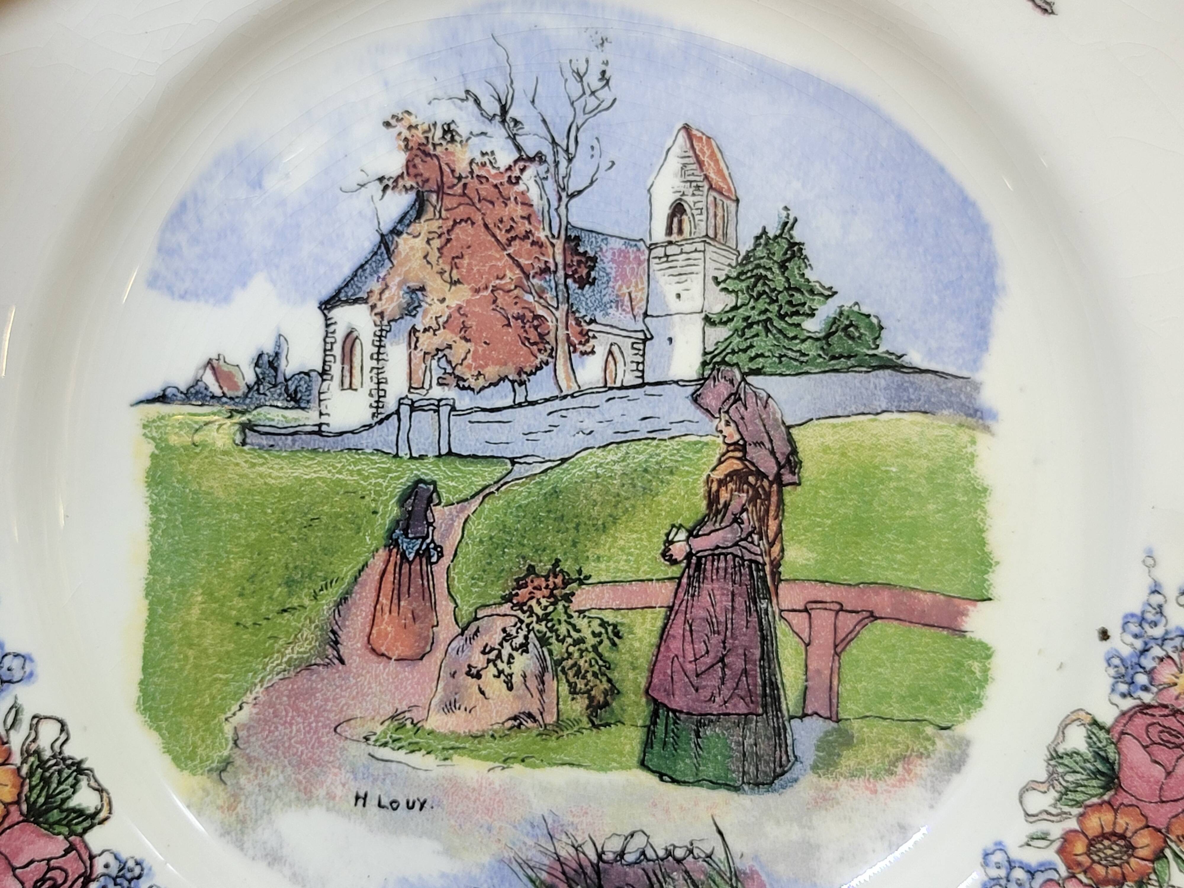 6 Small Dinner Plates Diameter 21 Cm Sarreguemines Obernai Loux