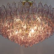 Carlo Scarpa Style Mid-Century Murano Glass Poliedri Chandelier by Venini