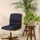 Fauteuil de bureau vintage pivotant en bois année 70