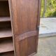 Renovated Louis XV bonnetière dormitory wardrobe in solid oak.