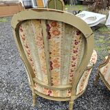 LOUIS XV style armchairs (pair)