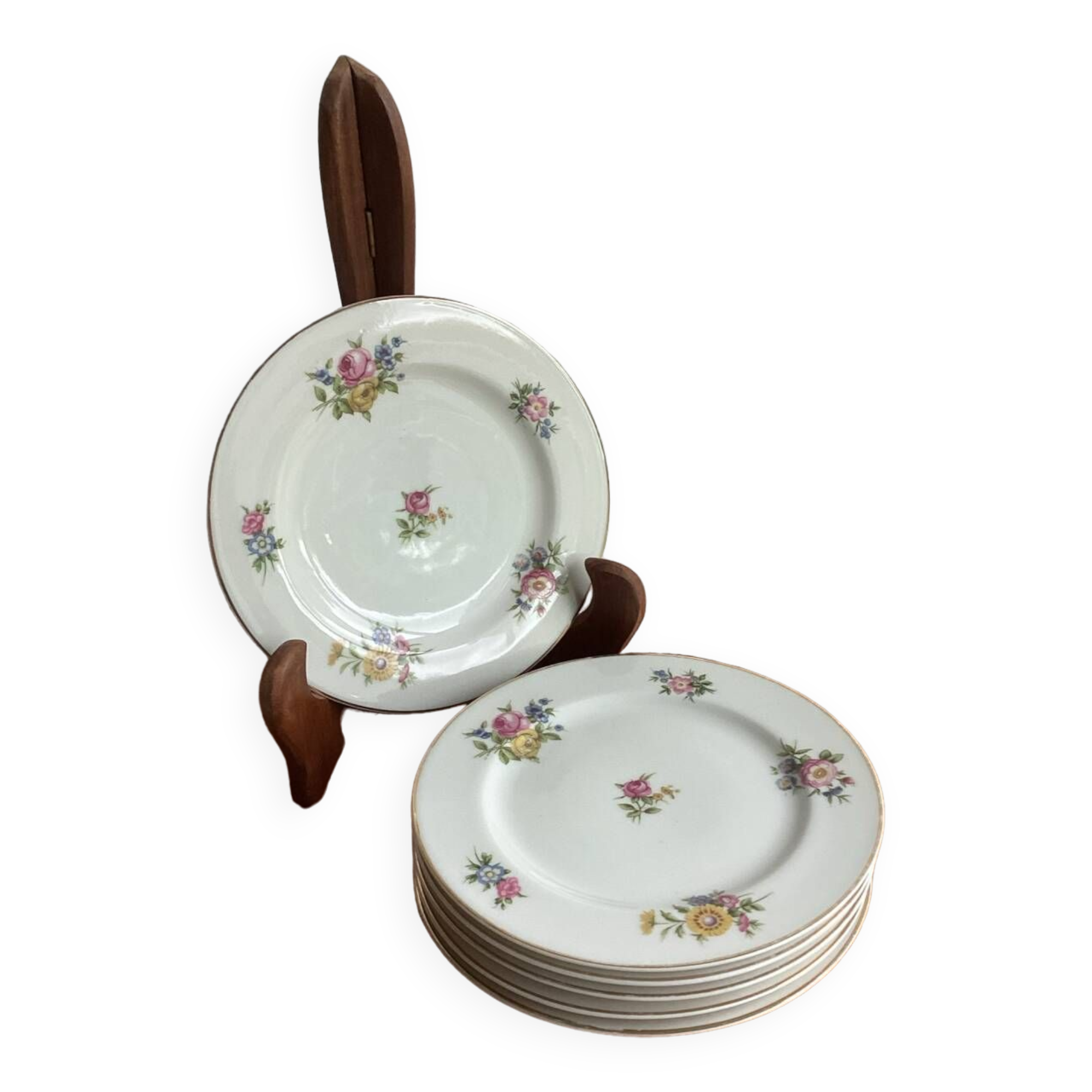 Set of 6 Charles Ahrenfeldt Limoges dessert plates