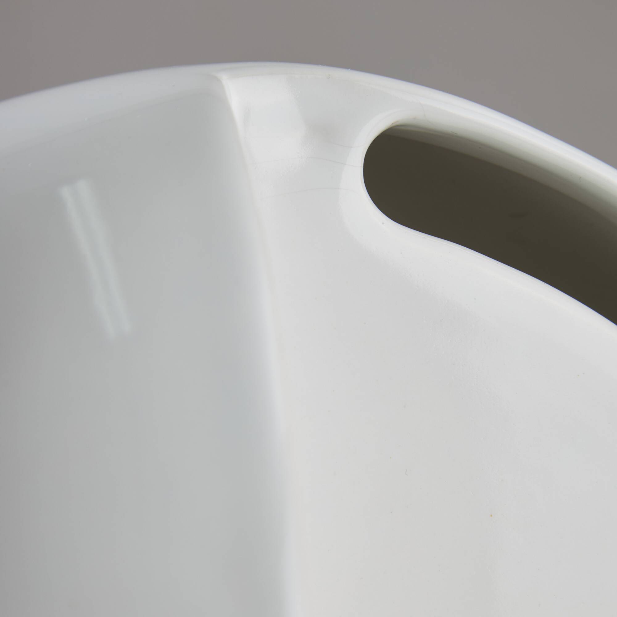 Perdomello 70 White Ceramic Hemisphere Lamp, 1970s