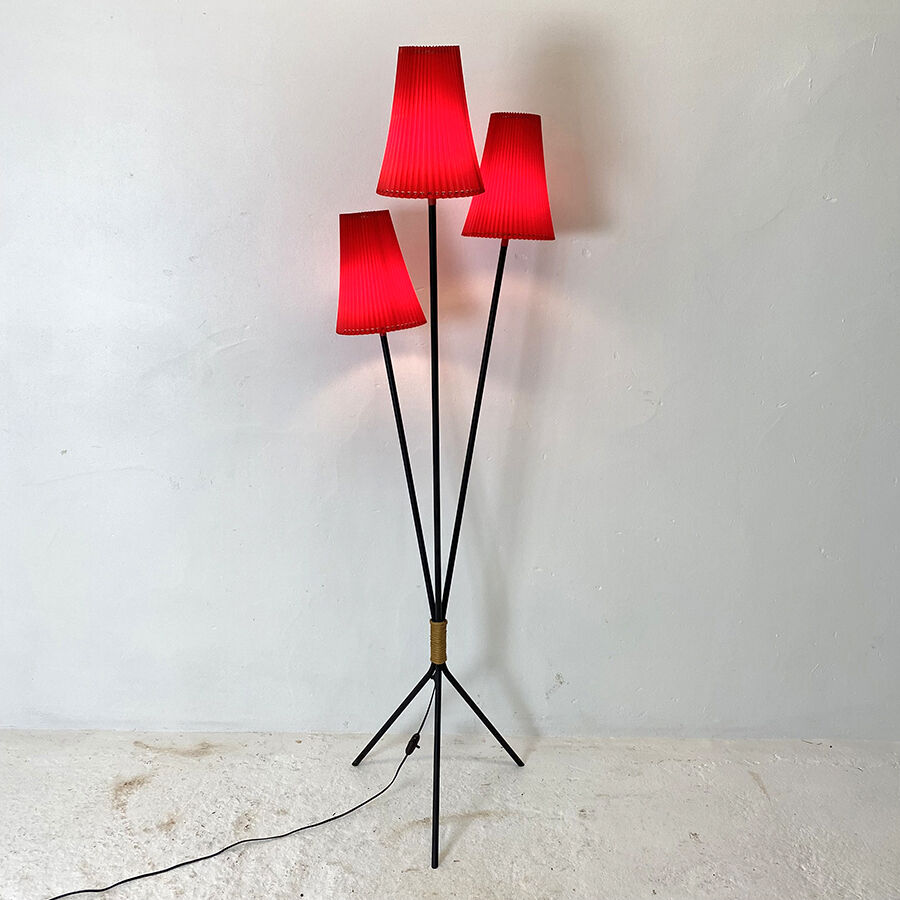 Vintage tripod floor lamp 60's