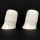 Pair of white oblique wall lights by Arno. 60s