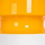 Yellow glass pendant lamp Peill & Putzler Germany 1970s