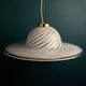 Classic swirl Murano glass pendant lamp Italy 1970s
