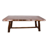 Dining room table, Brutalist style, solid elm