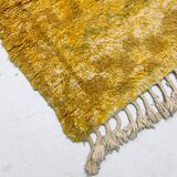 Ochre Berber Beni Ouarain rug with ethnic patterns, 1.45x1.07m