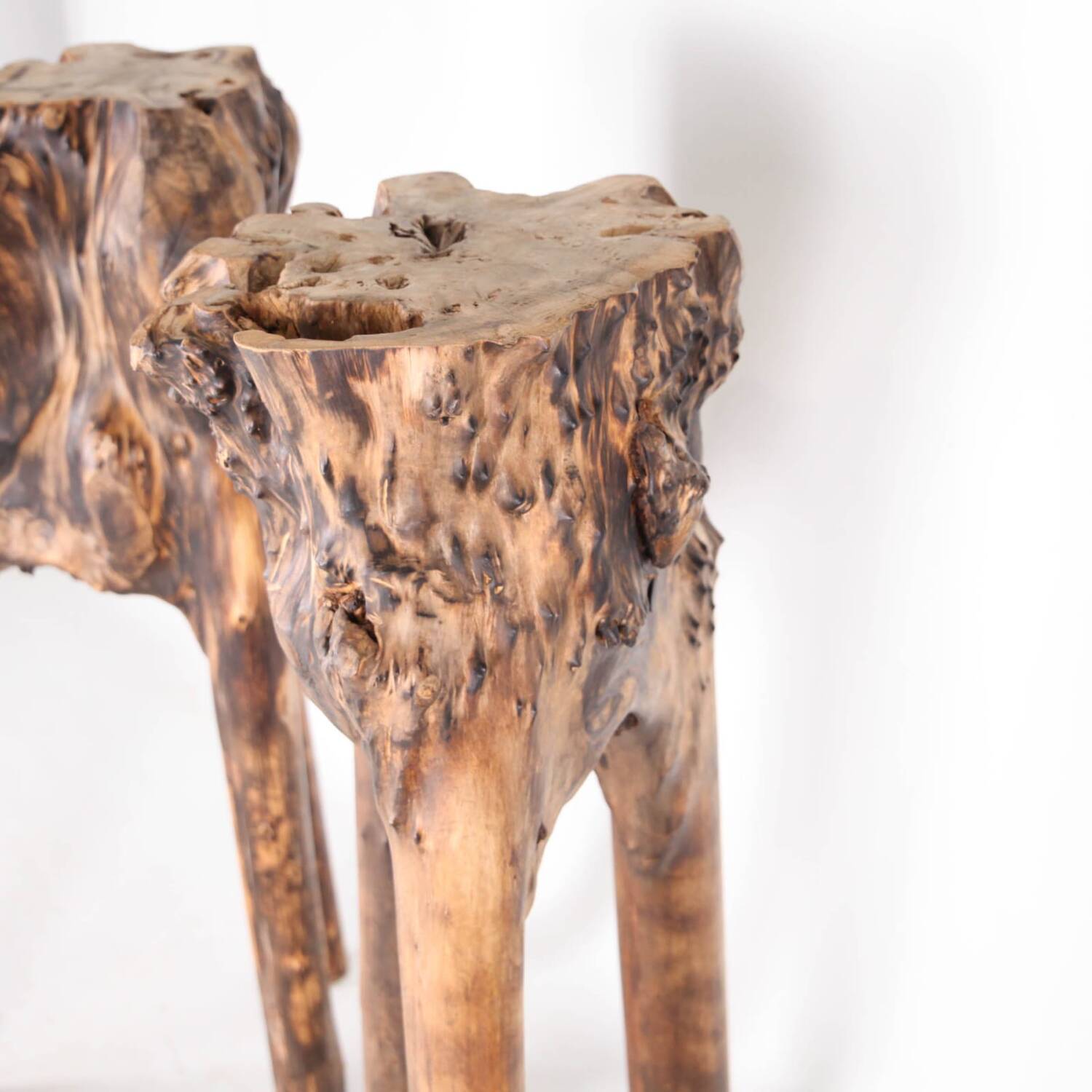 Pair of wooden side tables