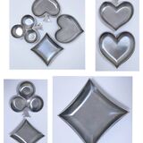 Series of empty pocket spades heart tile clover stainless steel design 80s