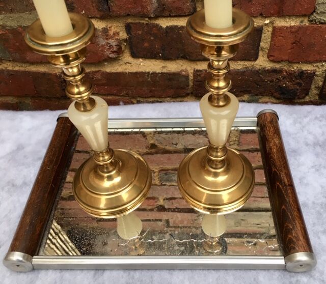 Mirror art deco tray