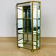 Miniature display case brass and glass, shelf