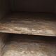 Antique wooden and metal accent furniture with mesh doors