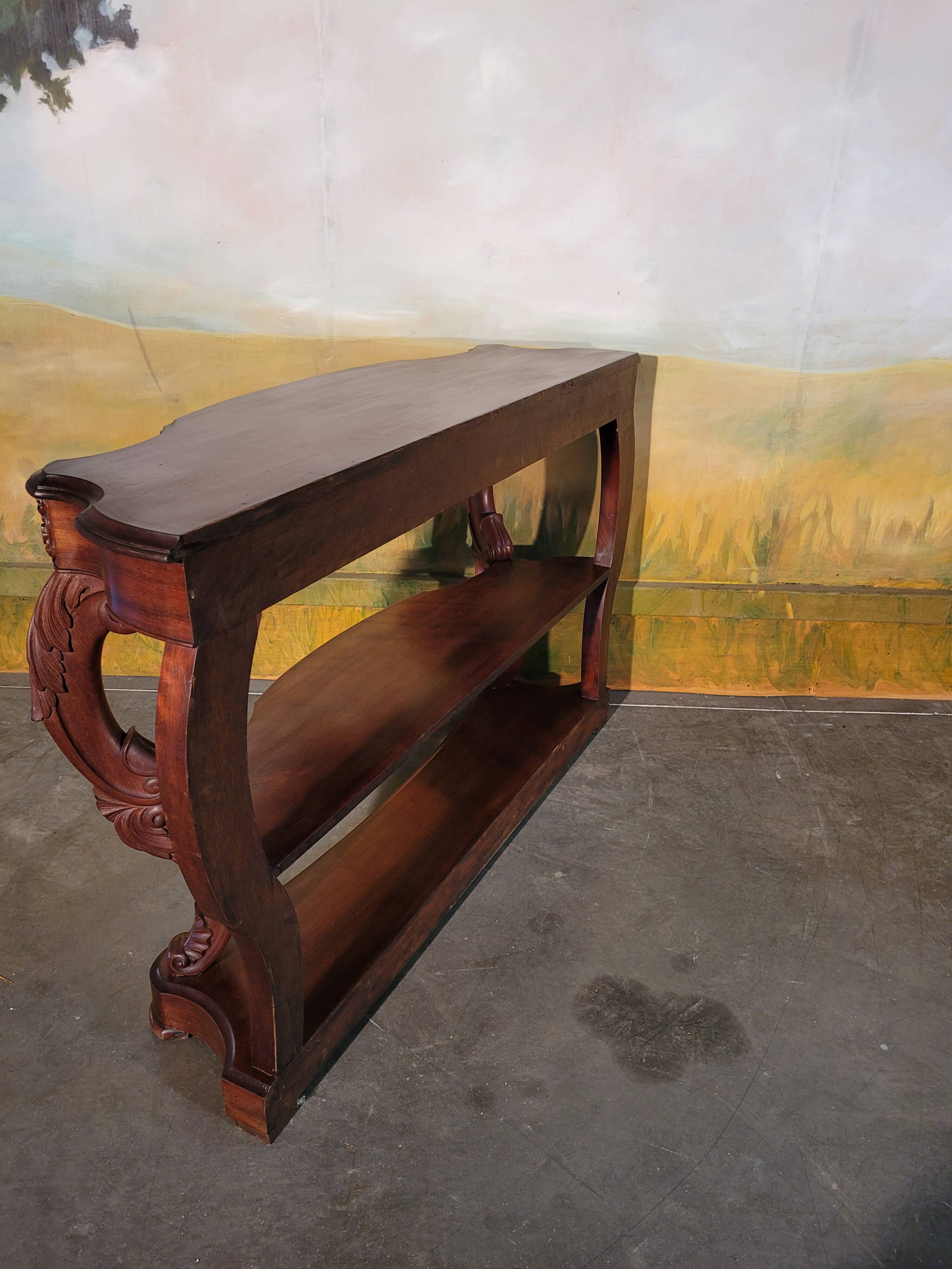 Large mahogany dining console