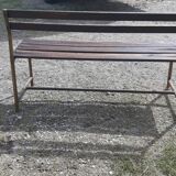 Bench of the 50s in iron and wood