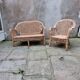 Peacock rattan garden set with bench and armchair