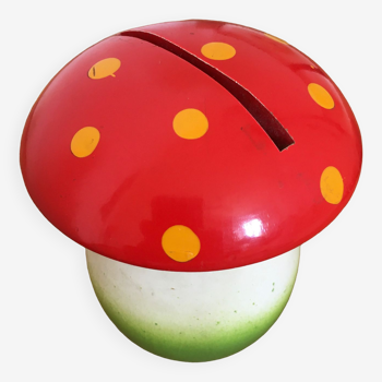 Vintage mushroom piggy bank