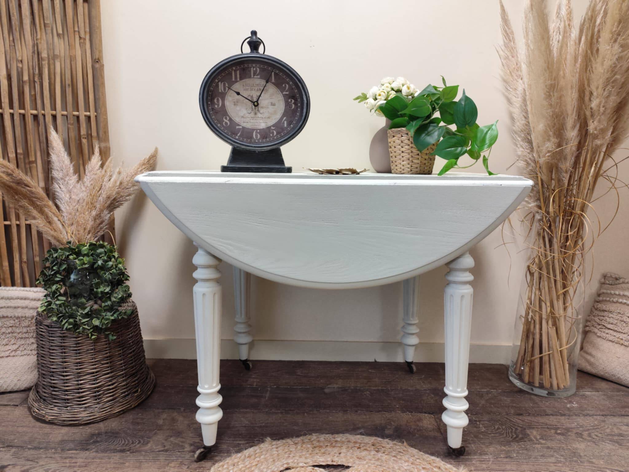 Console/table convertible in mahogany
