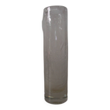 Vintage scroll vase in blown and bubbled glass