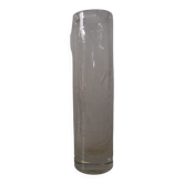 Vintage scroll vase in blown and bubbled glass