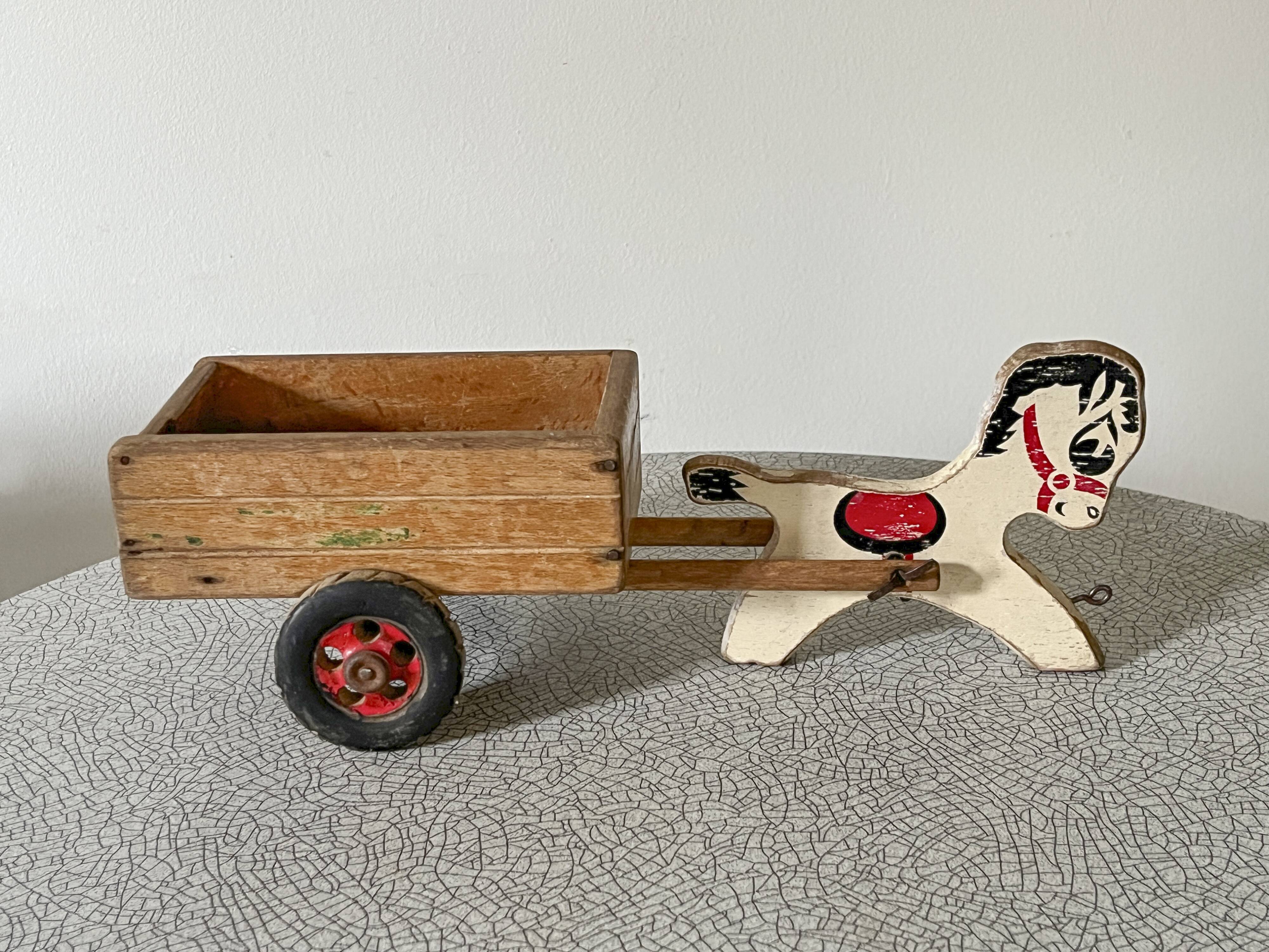 Pull-along toy, "SANTA'S WORKSHOPS", antique toy
