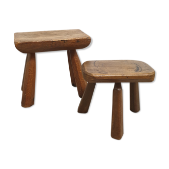 Set Vintage Brutalist Stools, 1960s