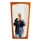 Miroir danois vintage, cadre en teck
