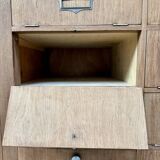 Meuble de métier à clapets en chêne, rénové