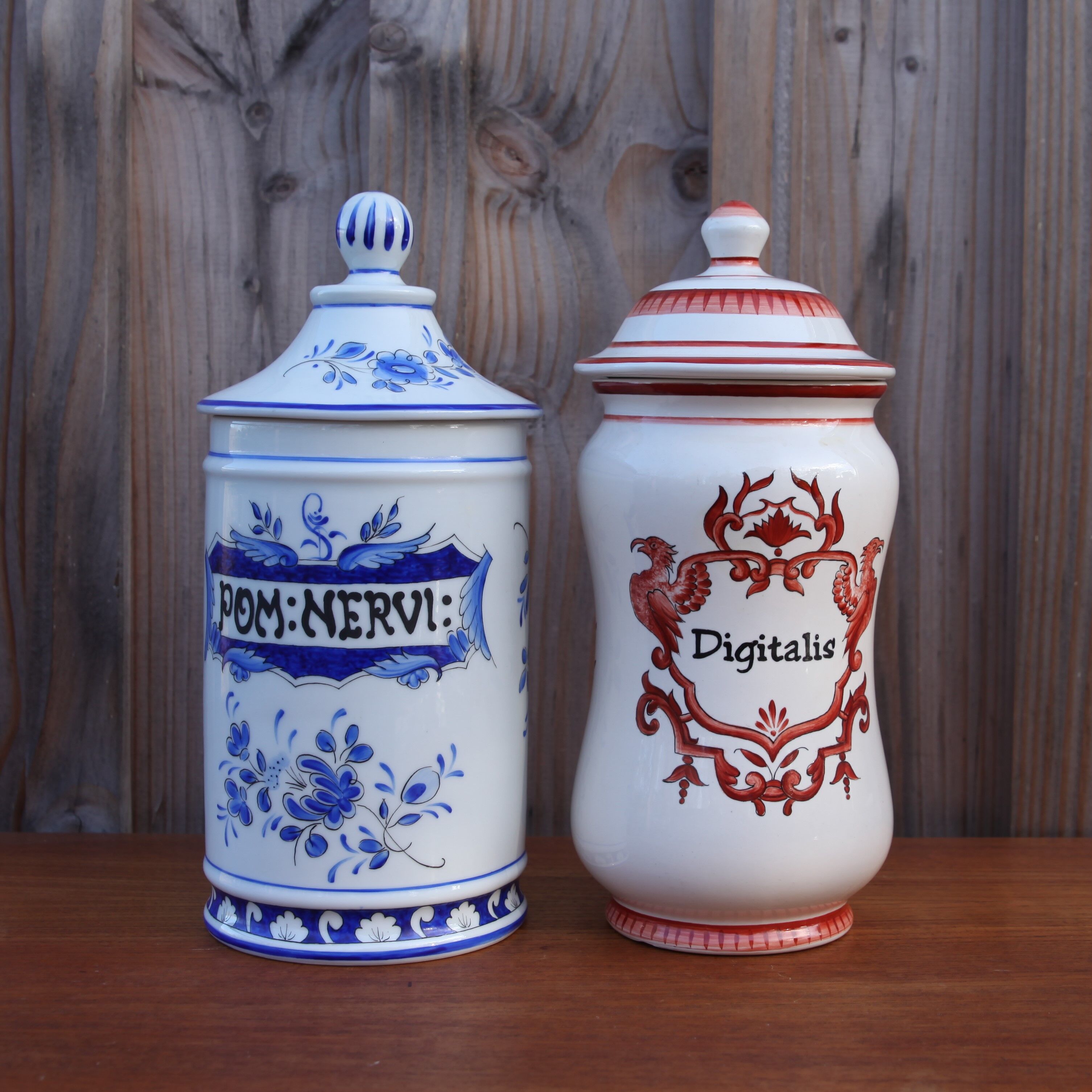 Pharmacy jar or porcelain apothecary jar