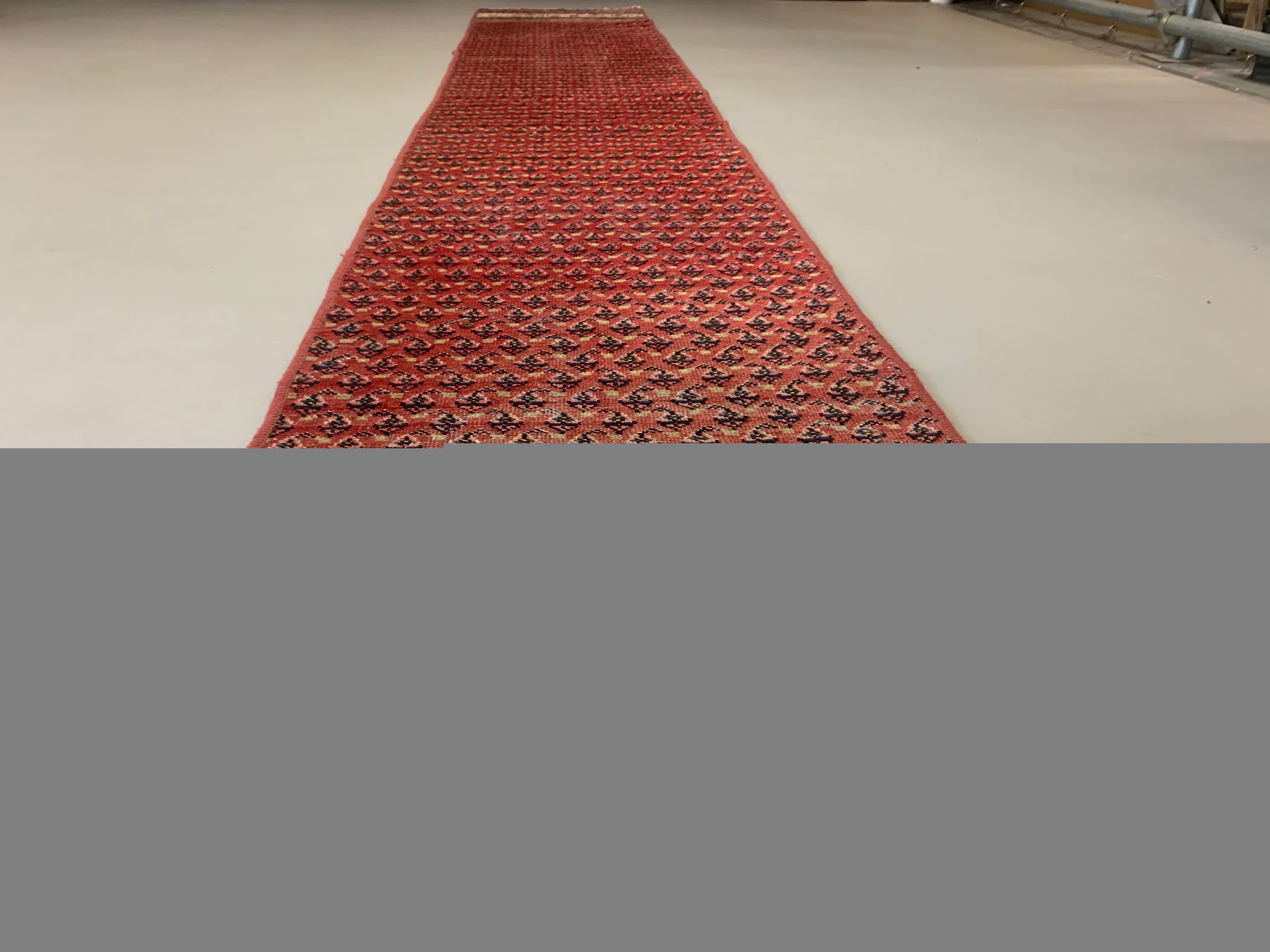 Tribal runner 366x60 cm veg dye wool