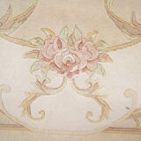 Handmade cream oriental chinese wool rug 124x182cm