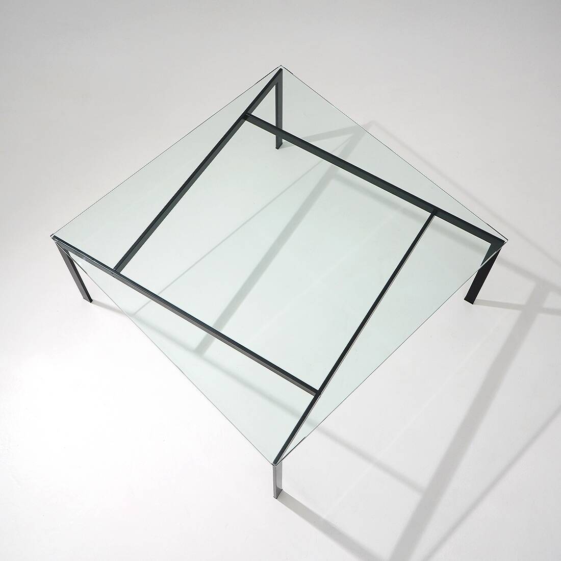 Glass and metal coffee table by Paolo Tilche for Arform, 1960s