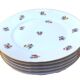 5 assiettes plates anciennes Porcelaine P.N France