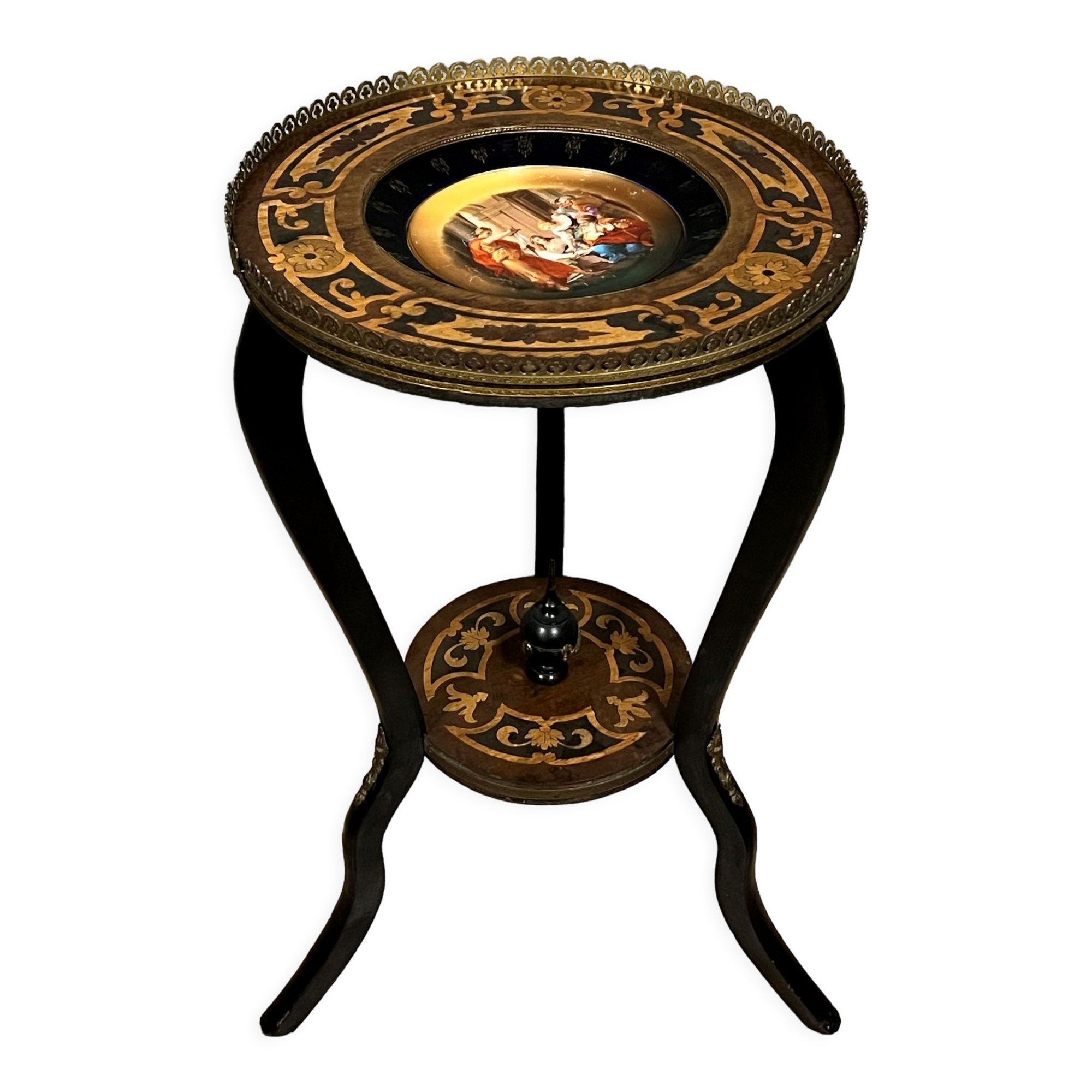 Napoleon III era ceremonial table in Boulle marquetry around 1850