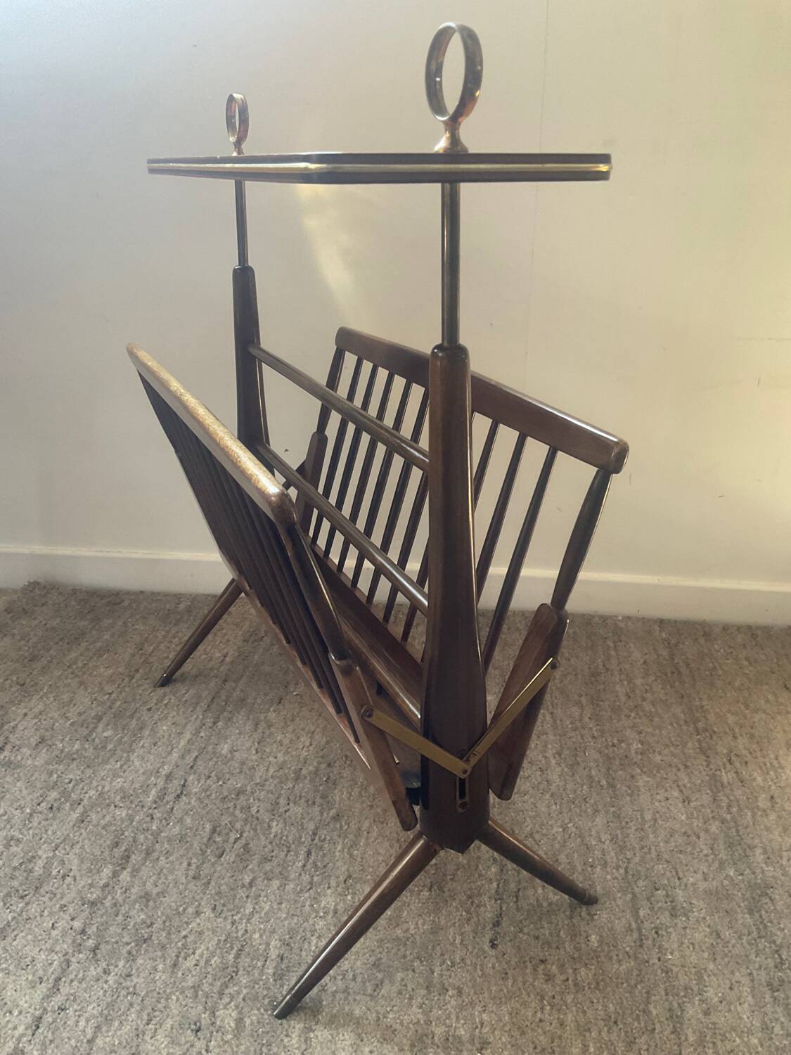Folding magazine rack attributed to Ico Parisi-Italy from the 1950s