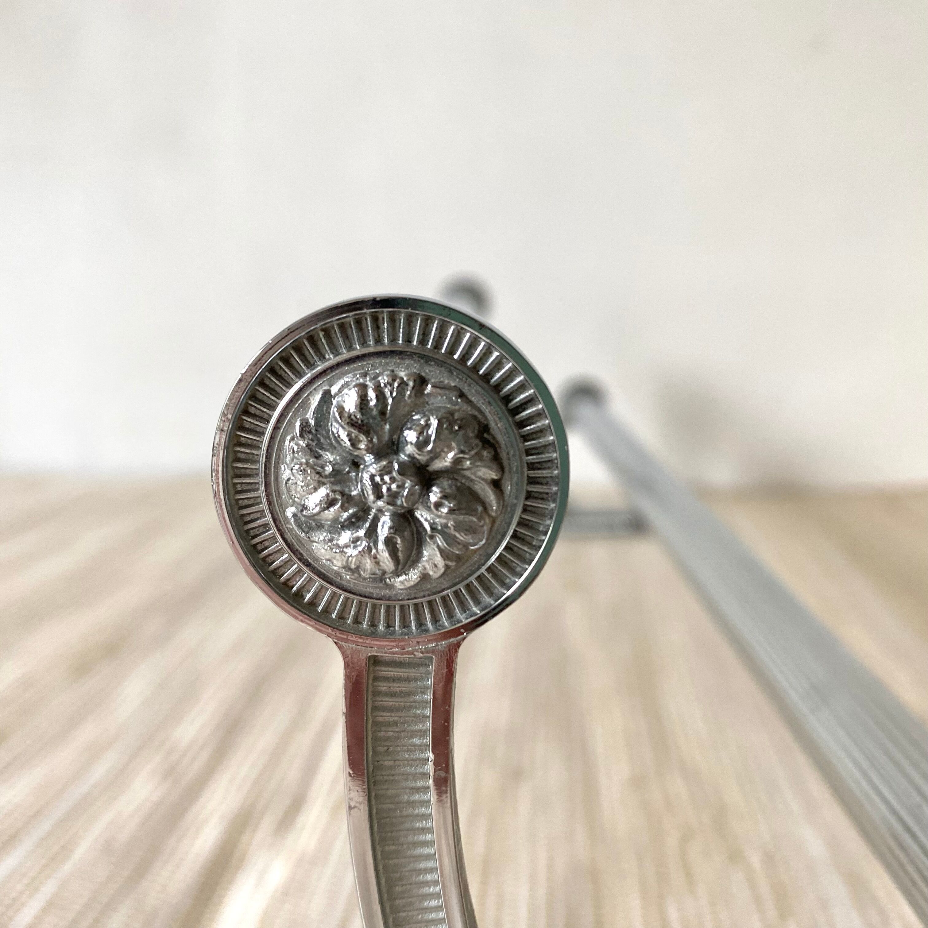 Retro bathroom towel rack