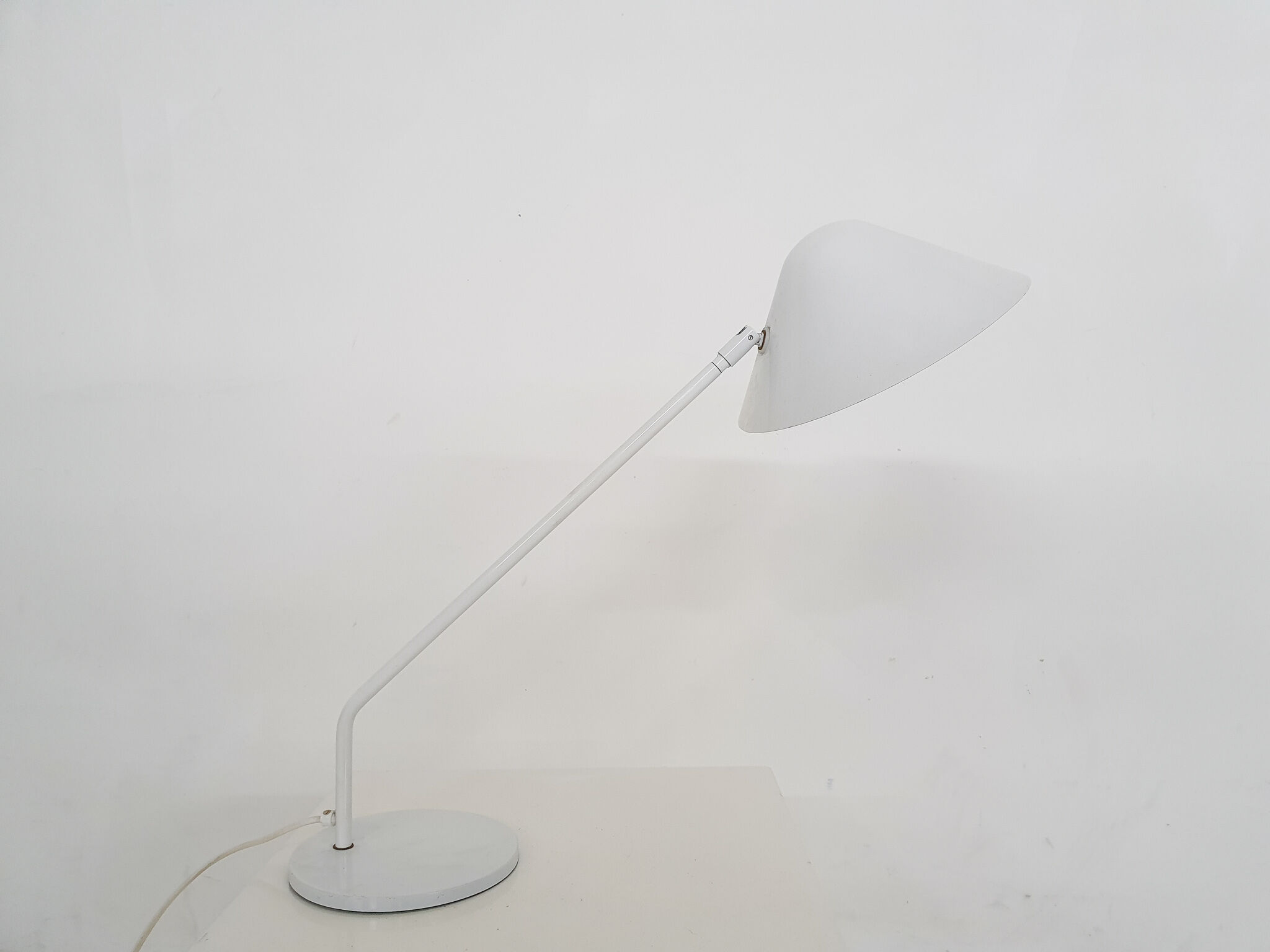 White metal Hala desk light, The Netherlands 1970