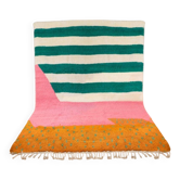 Tapis en laine naturelle à motifs colorés traditionnel taille 1,4/2,6 m